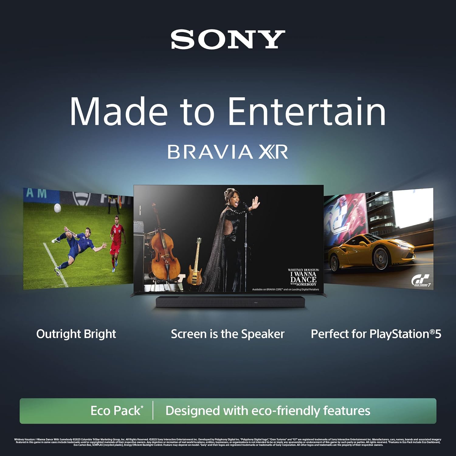 Sony BRAVIA XR, XR-65A80L, 65-inch, OLED, Smart TV, 4K HDR, Google TV, ECO PACK, BRAVIA CORE, PlayStation5 Perfect Match [F-rated energy efficiency].
