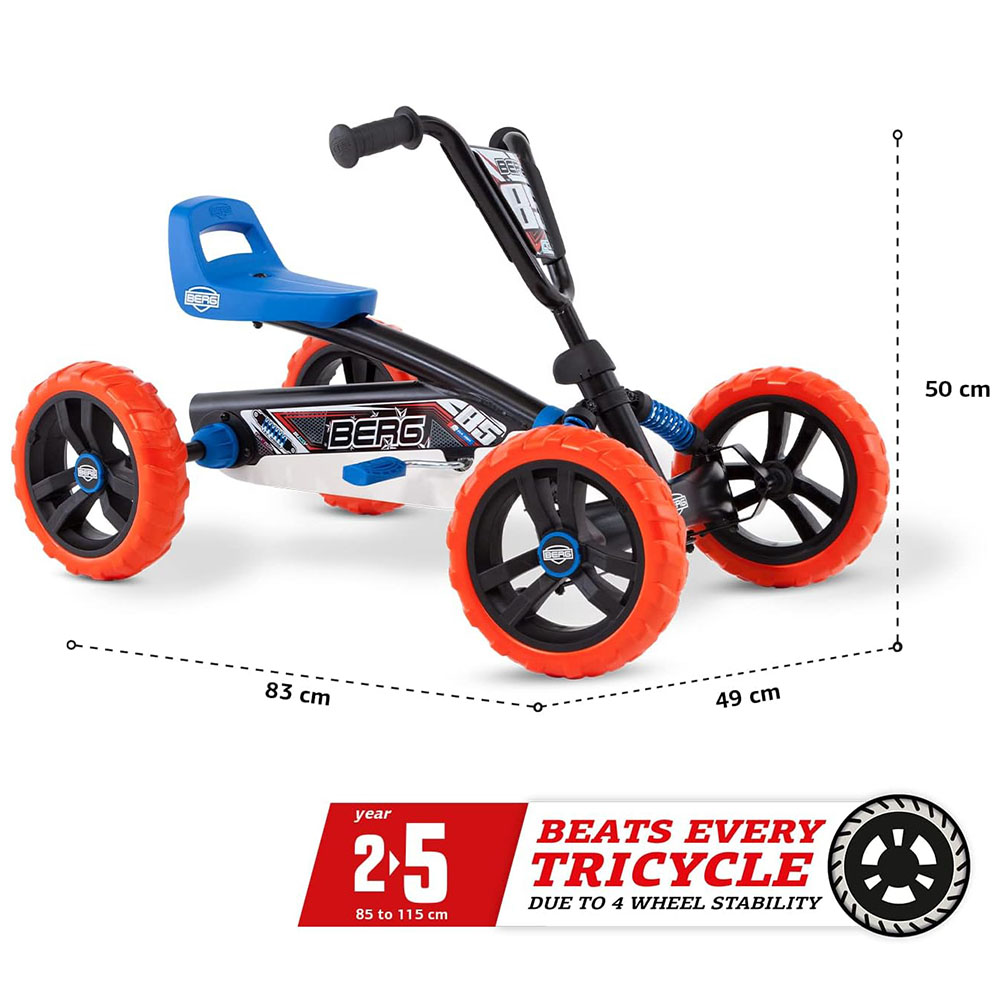 BERG Toys Buzzy Nitro Kids Pedal Go Kart for 2 to 5 Year Olds