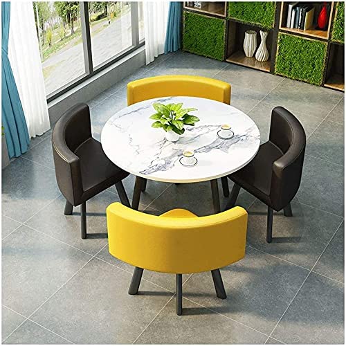 【Furniture】【BS】Kitchen Dining Table Set Round Dining Table Set for Home, Home Furniture Set 1 Table 4 Chairs