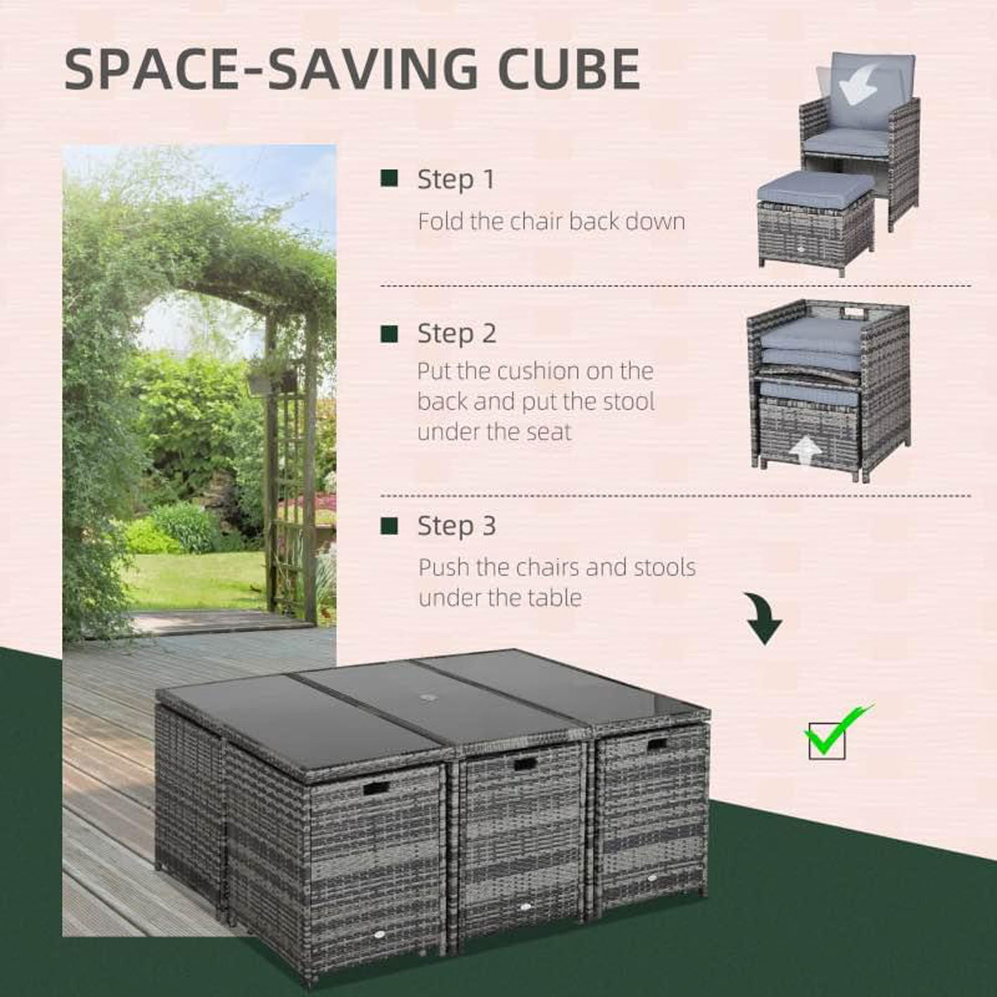 10 seat grey rattan patio garden dining set table and chairs