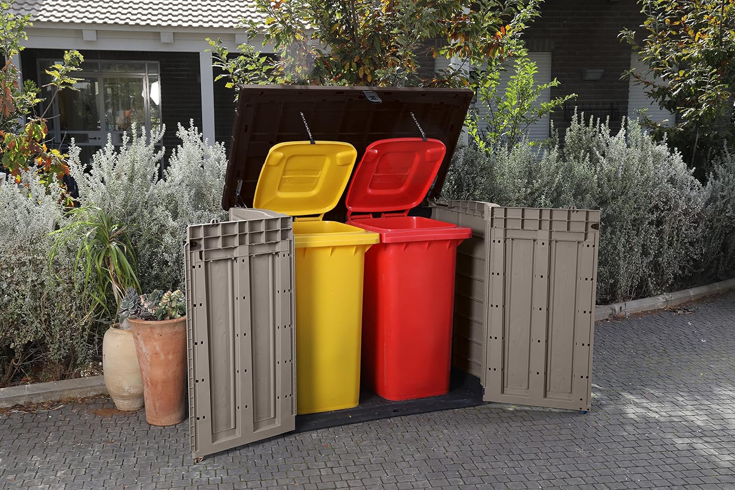 Keter 250001 Store It Out Pro Outdoor Storage Shed, 145.5 x 82 x 123cm Beige/Brown