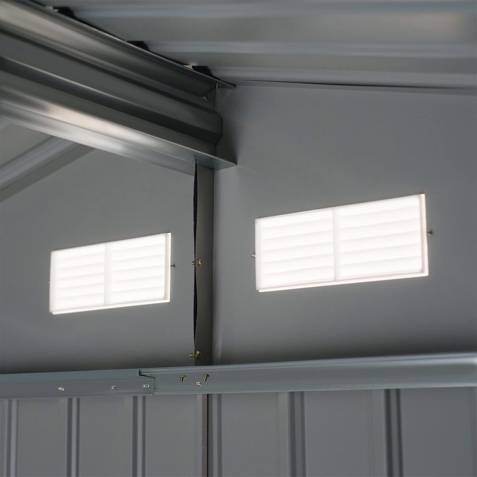 【Storage Shed】9.1' x 6.4' x 6.3' Outdoor garden storage shed Metal tool storage double doors