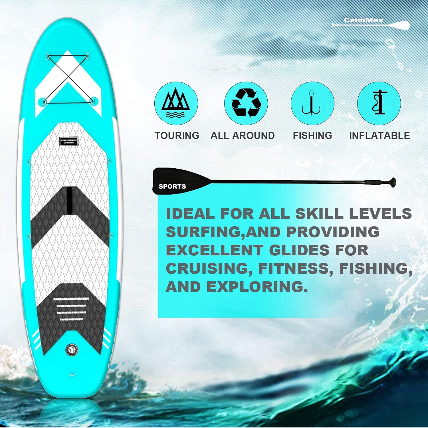 CalmMax Inflatable Stand Up Paddle Board 10'6