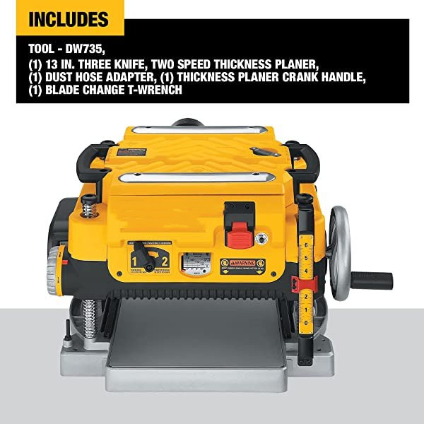 DEWALT Thickness Planer, Two Speed, 13-Inch (DW735X) 2-Speed 13