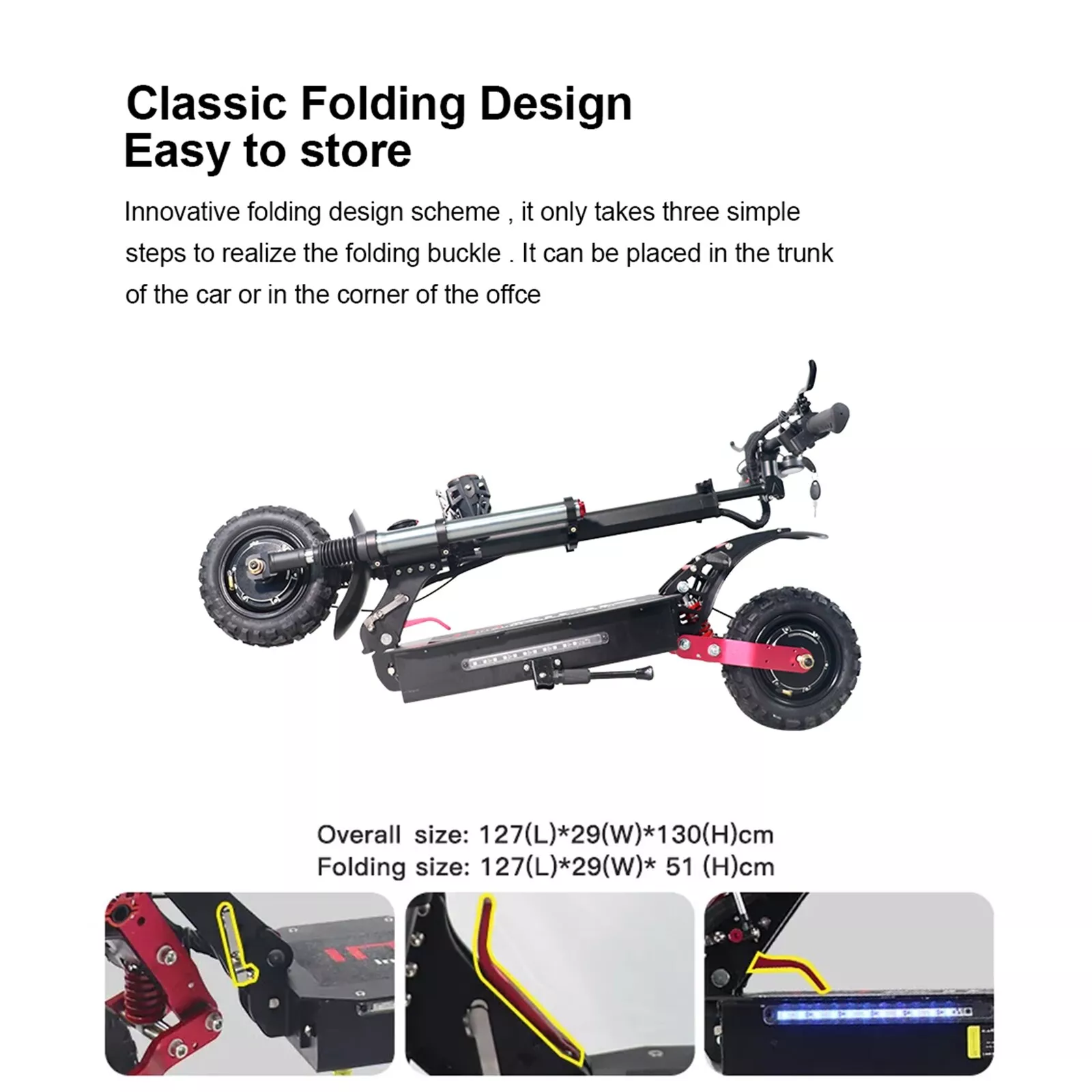 5600w Electric Scooter 60v Adult Dual Motor Fast Speed 11inch Off Road Tires