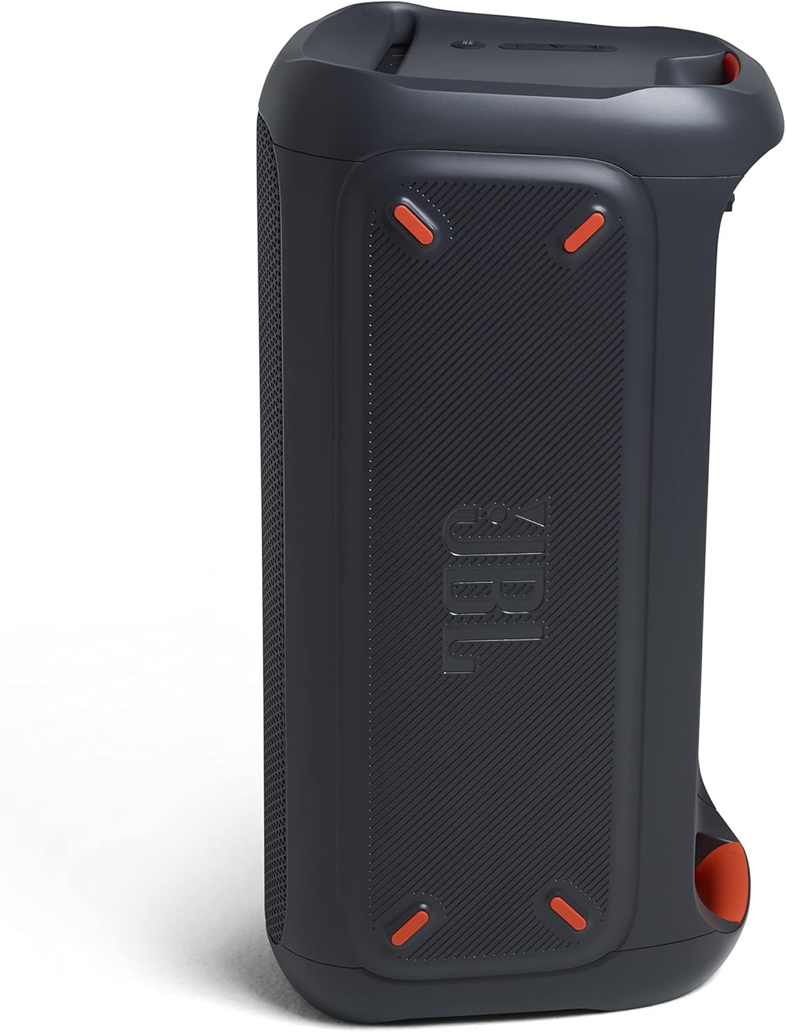 JBL PartyBox 100 Bluetooth Party Boombox Speaker, High-Power Audio System with Light Effects and Mic/Guitar Inputs, Black with Neon Multicoloured Lighting